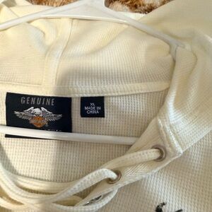 Harley-Davidson Off-White Lace-Up Hoodie